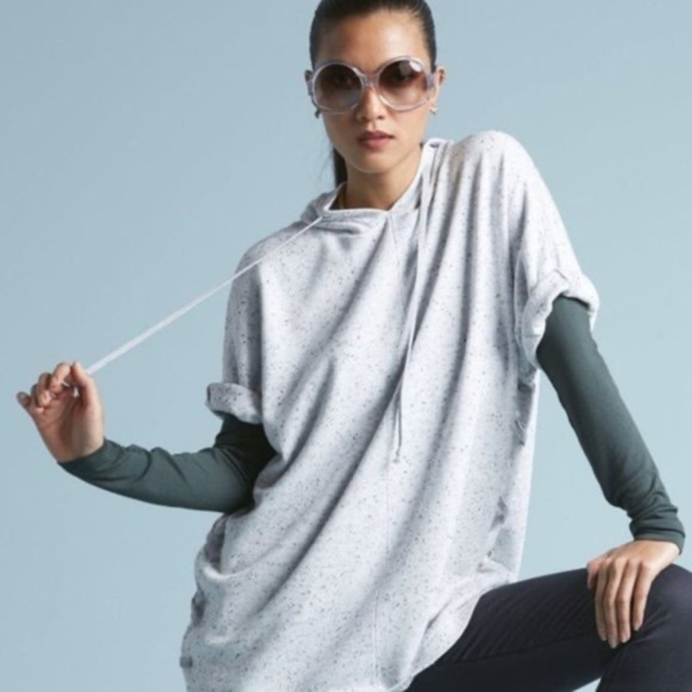 Cabi In Stitches Speckle Pullover Hooded Sweater